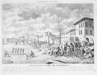 Revolt of the silk workers of Lyon, 22 November 1831, 1832